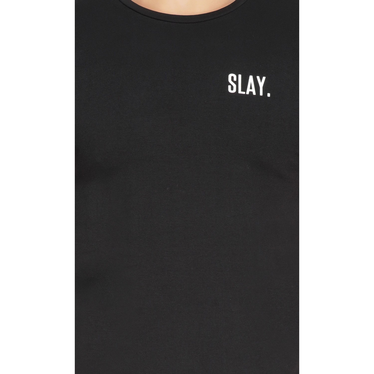 SLAY. Men's Basic Plain Black T-shirt-clothing-to-slay.myshopify.com-T-Shirt
