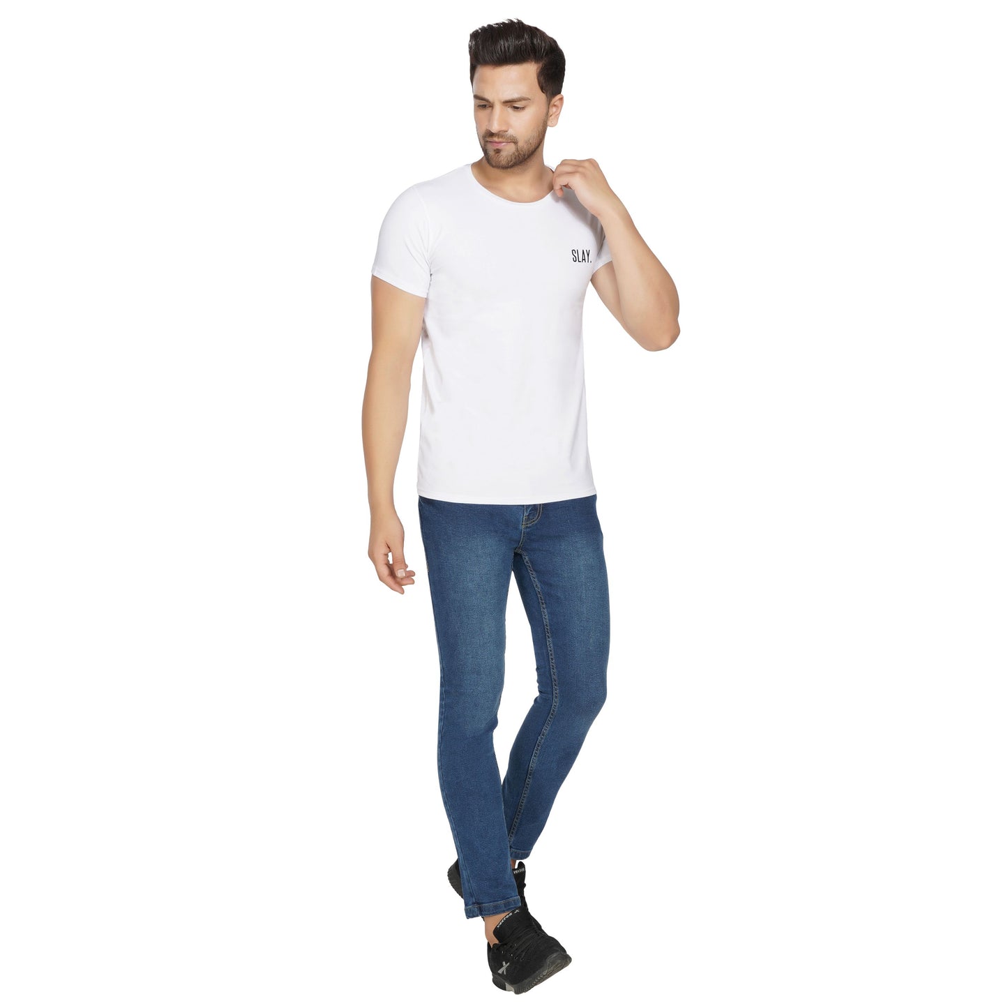SLAY. Men's Basic Plain White T shirt-clothing-to-slay.myshopify.com-T-Shirt