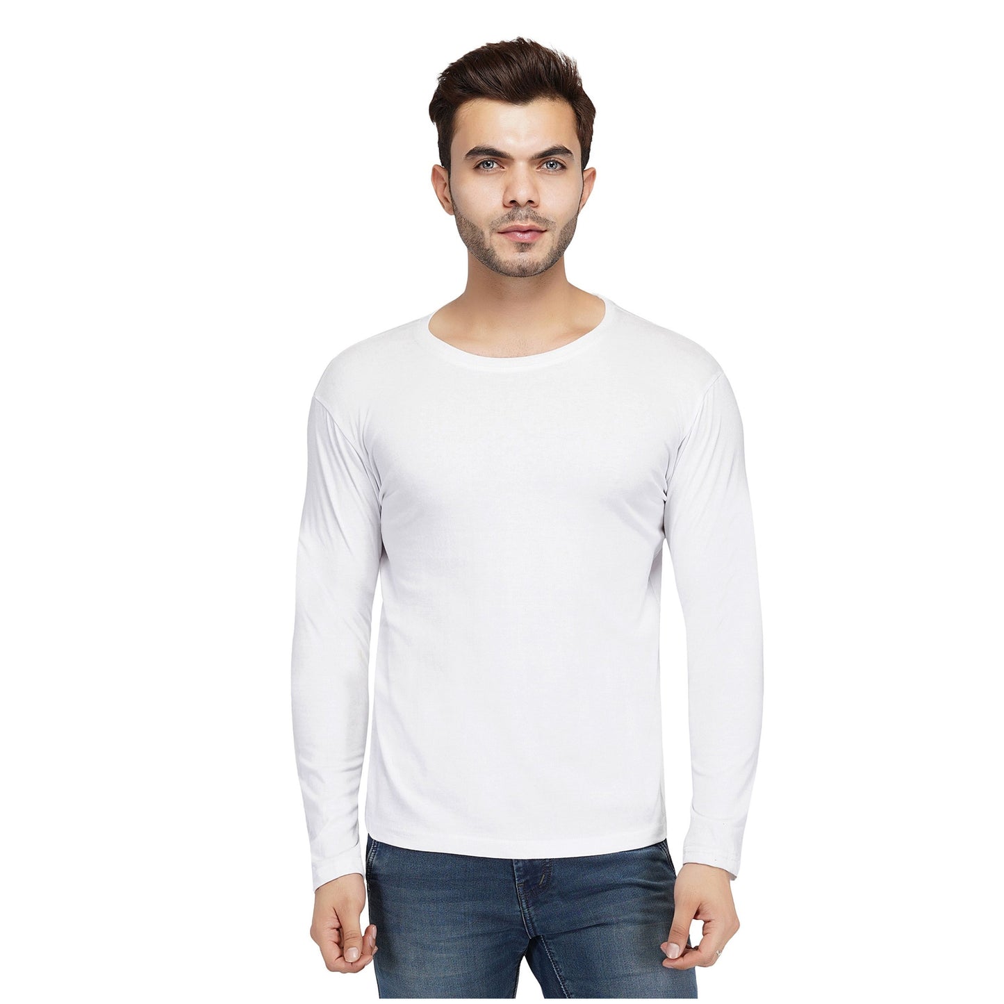 SLAY. Men's Basic Solid Cotton Lycra Full Sleeves T-Shirt-clothing-to-slay.myshopify.com-T-shirt