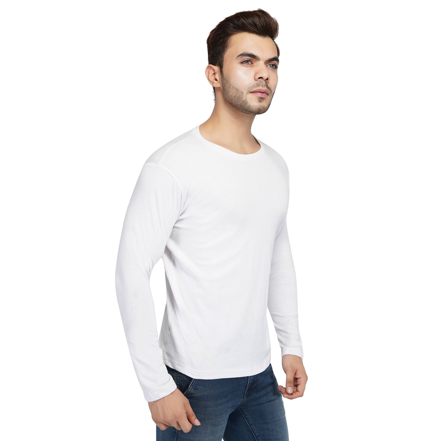 SLAY. Men's Basic Solid Cotton Lycra Full Sleeves T-Shirt-clothing-to-slay.myshopify.com-T-shirt