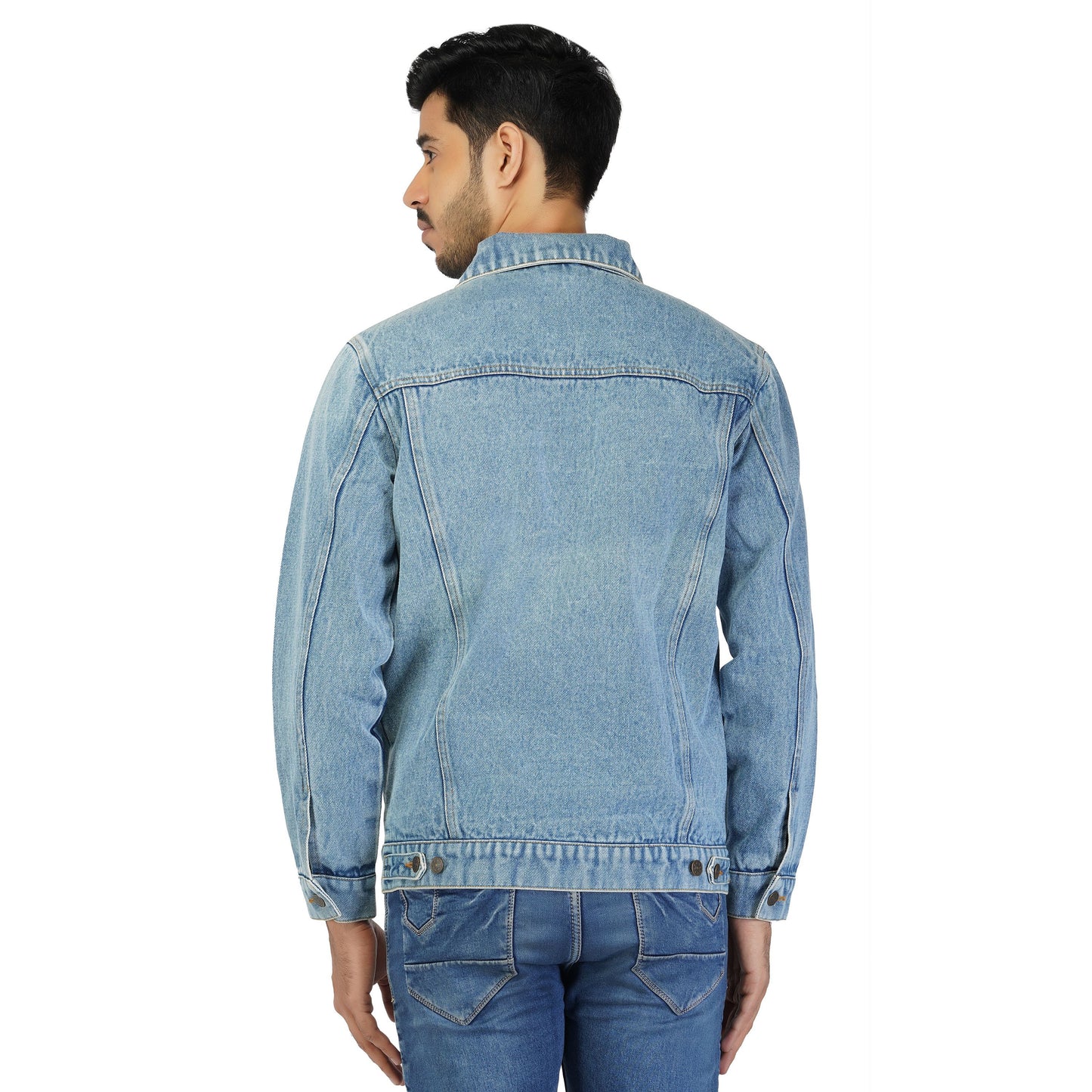 SLAY. Men's Vintage Washed Denim Cotton Biker Denim Jacket-clothing-to-slay.myshopify.com-Jacket