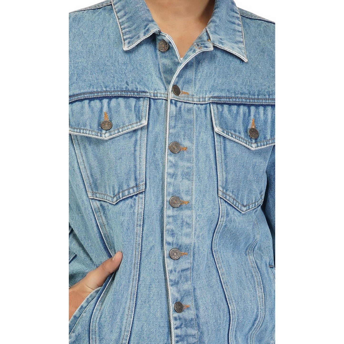 SLAY. Men's Vintage Washed Denim Cotton Biker Denim Jacket-clothing-to-slay.myshopify.com-Jacket