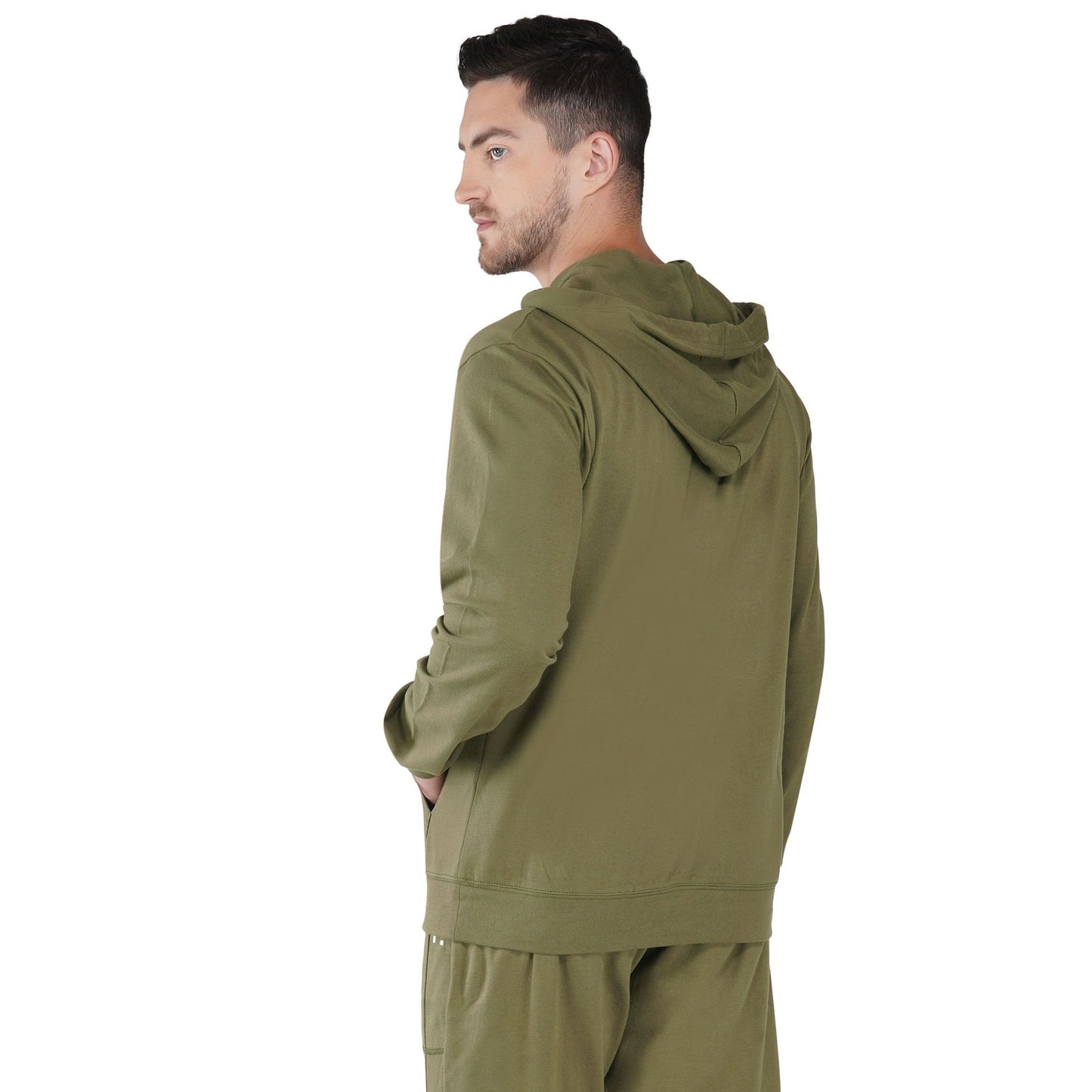 SLAY. Men's Printed Olive Green Hoodie with Kangaroo Pocket-clothing-to-slay.myshopify.com-Hoodie