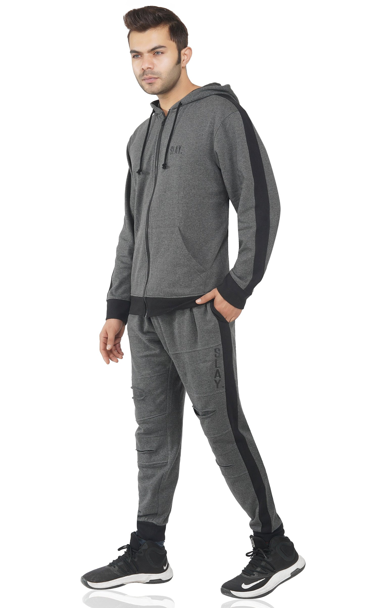 SLAY. Men's Dark Grey Jacket-clothing-to-slay.myshopify.com-Jacket