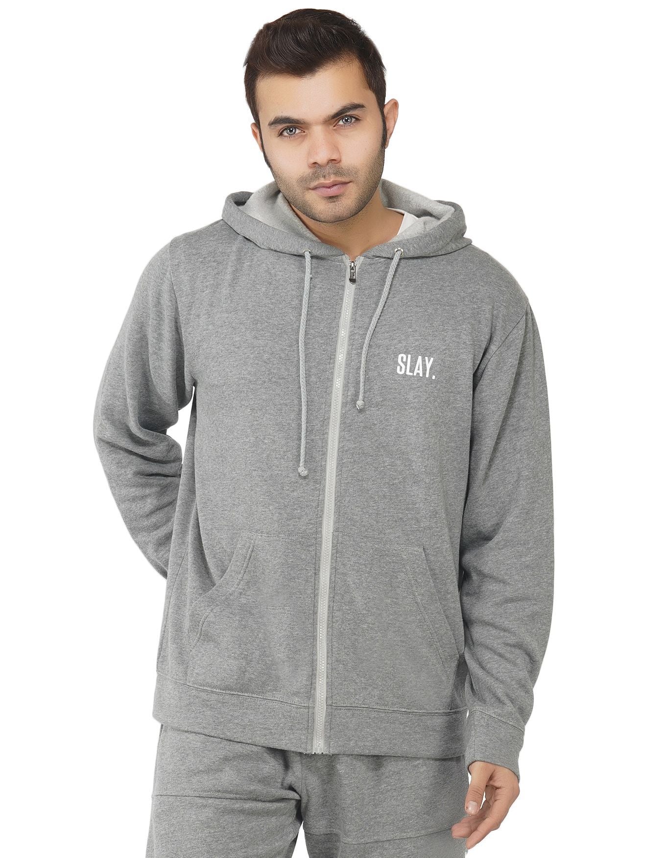 SLAY. Men's BALLER Edition Printed Men's Light Grey Jacket-clothing-to-slay.myshopify.com-Jacket