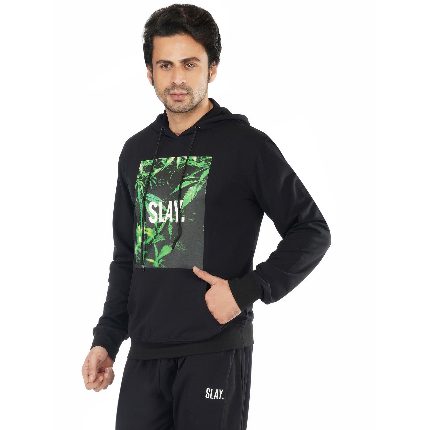 SLAY. Men's Printed 4/20 Edition Hoodie With Kangaroo Pocket-clothing-to-slay.myshopify.com-Hood
