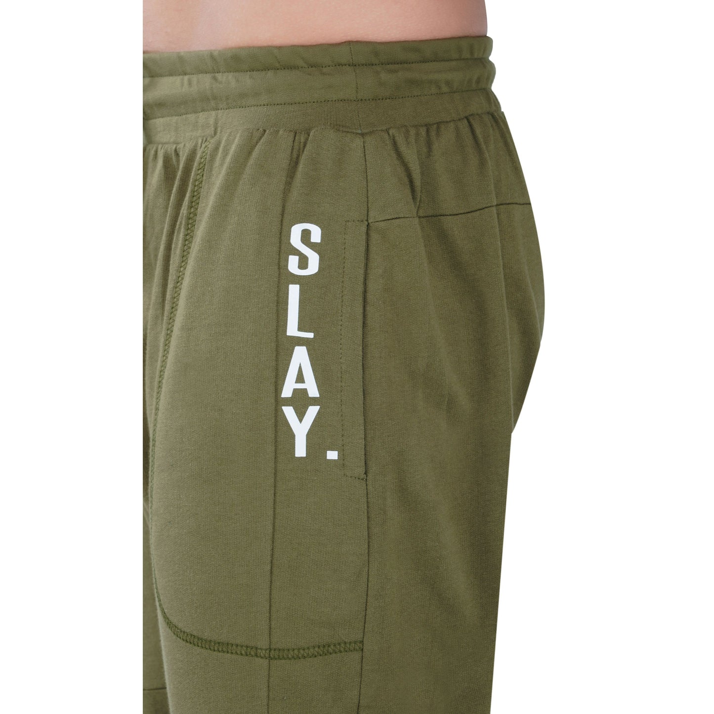 SLAY. Men's Olive Green Joggers-clothing-to-slay.myshopify.com-Joggers