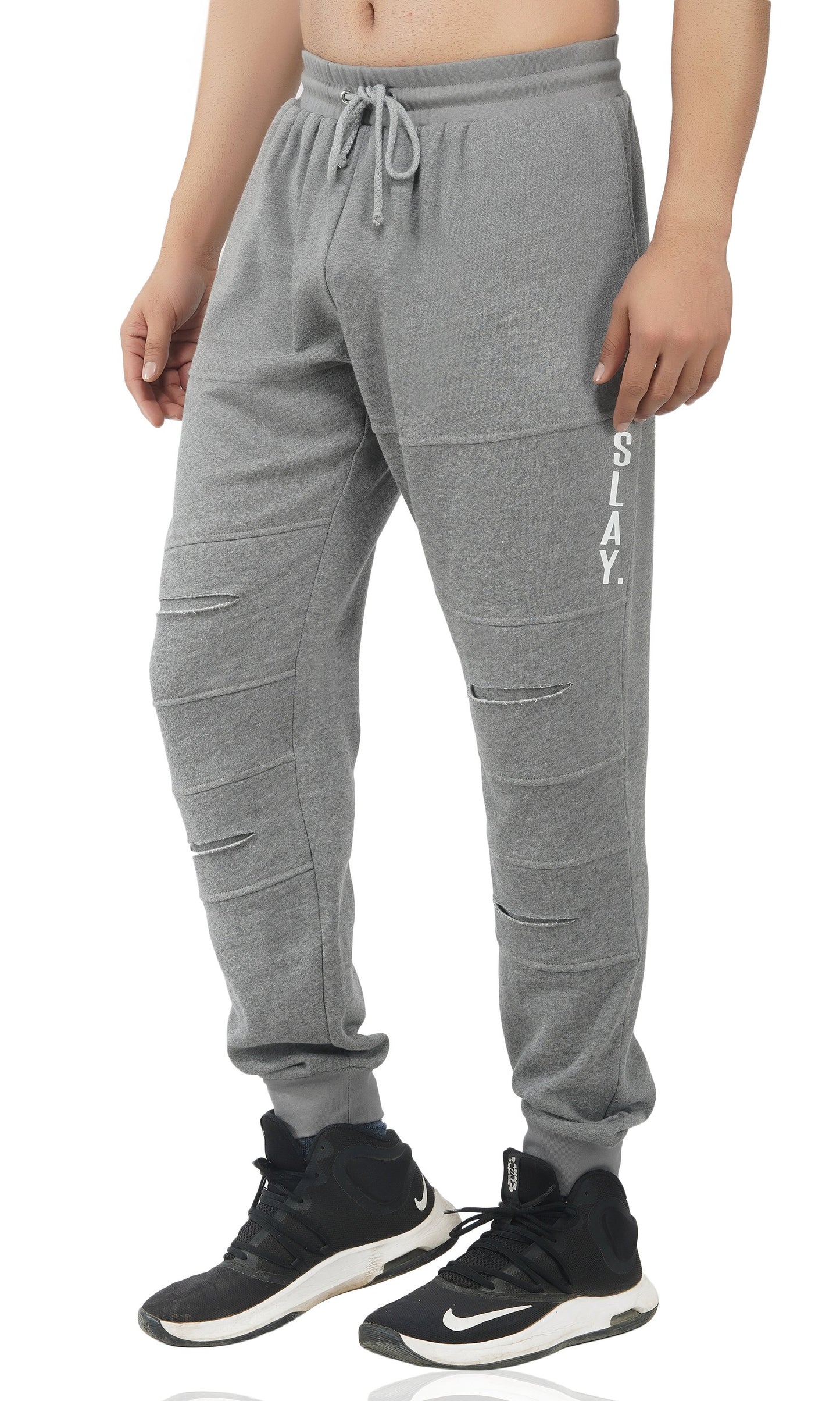 SLAY. Men's Light Grey Joggers-clothing-to-slay.myshopify.com-Joggers
