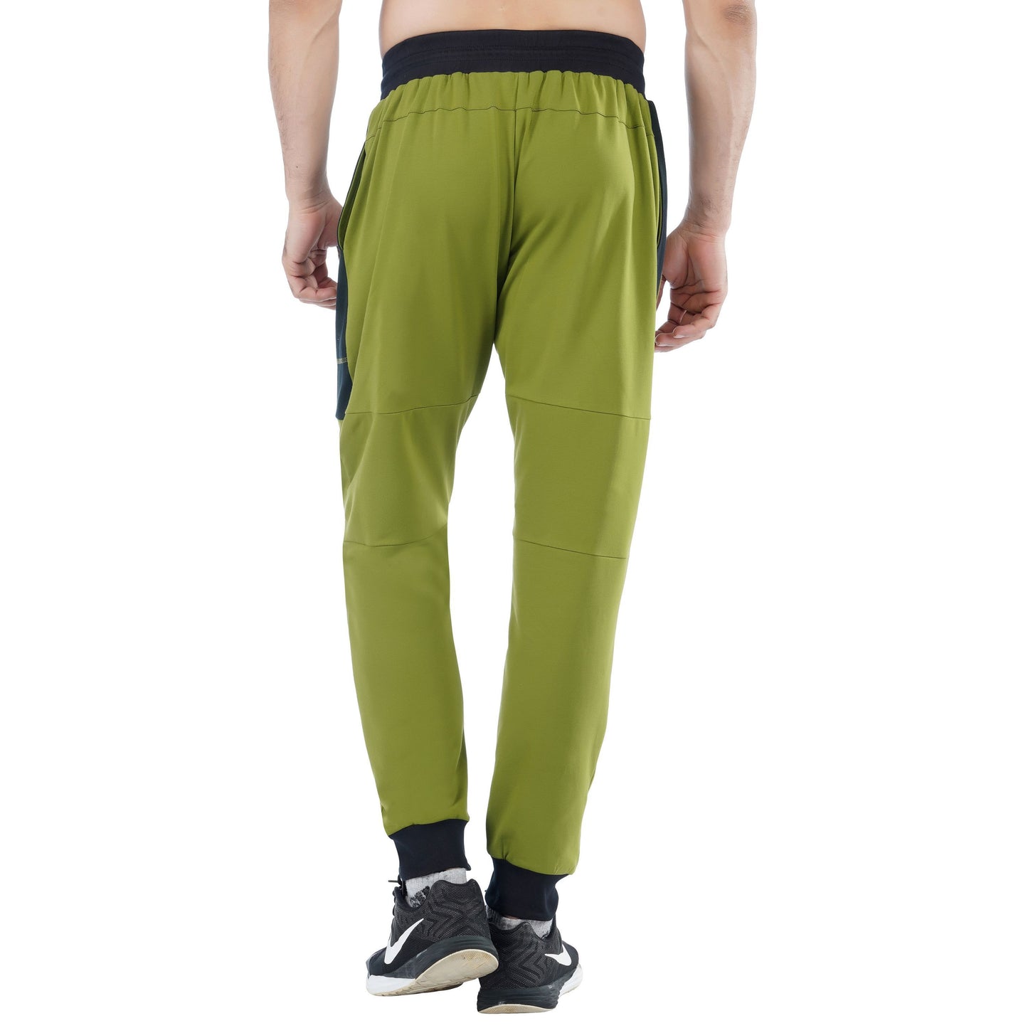 SLAY. Men's Olive Green Joggers with Black Side Strip-clothing-to-slay.myshopify.com-Joggers