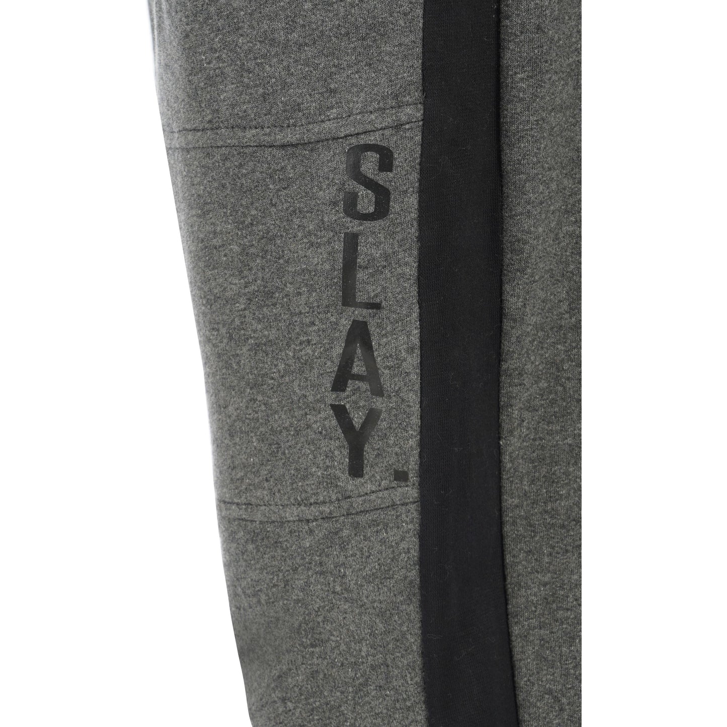 SLAY. Men's Dark Grey Joggers with Black side stripe-clothing-to-slay.myshopify.com-Joggers