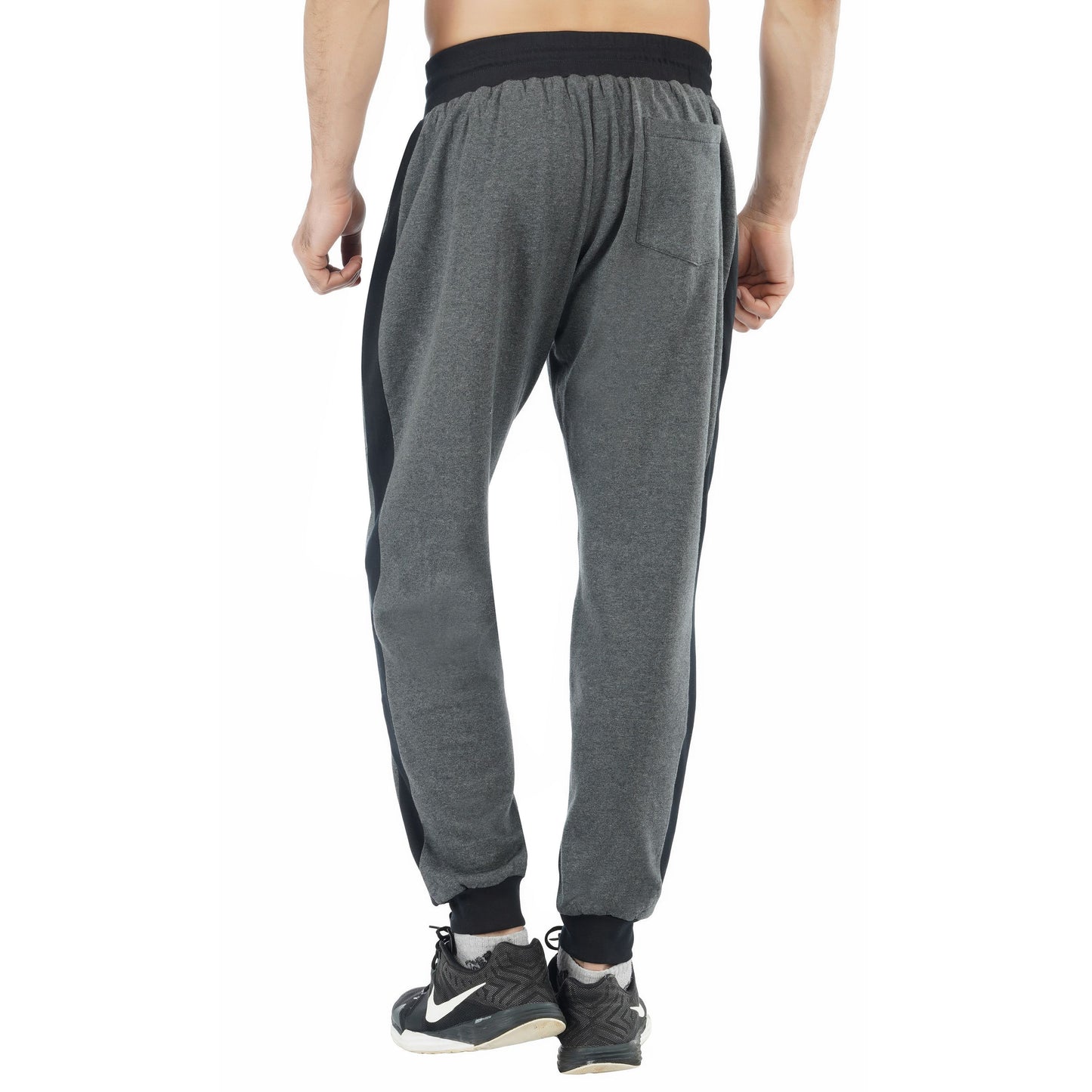 SLAY. Men's Dark Grey Joggers with Black side stripe-clothing-to-slay.myshopify.com-Joggers