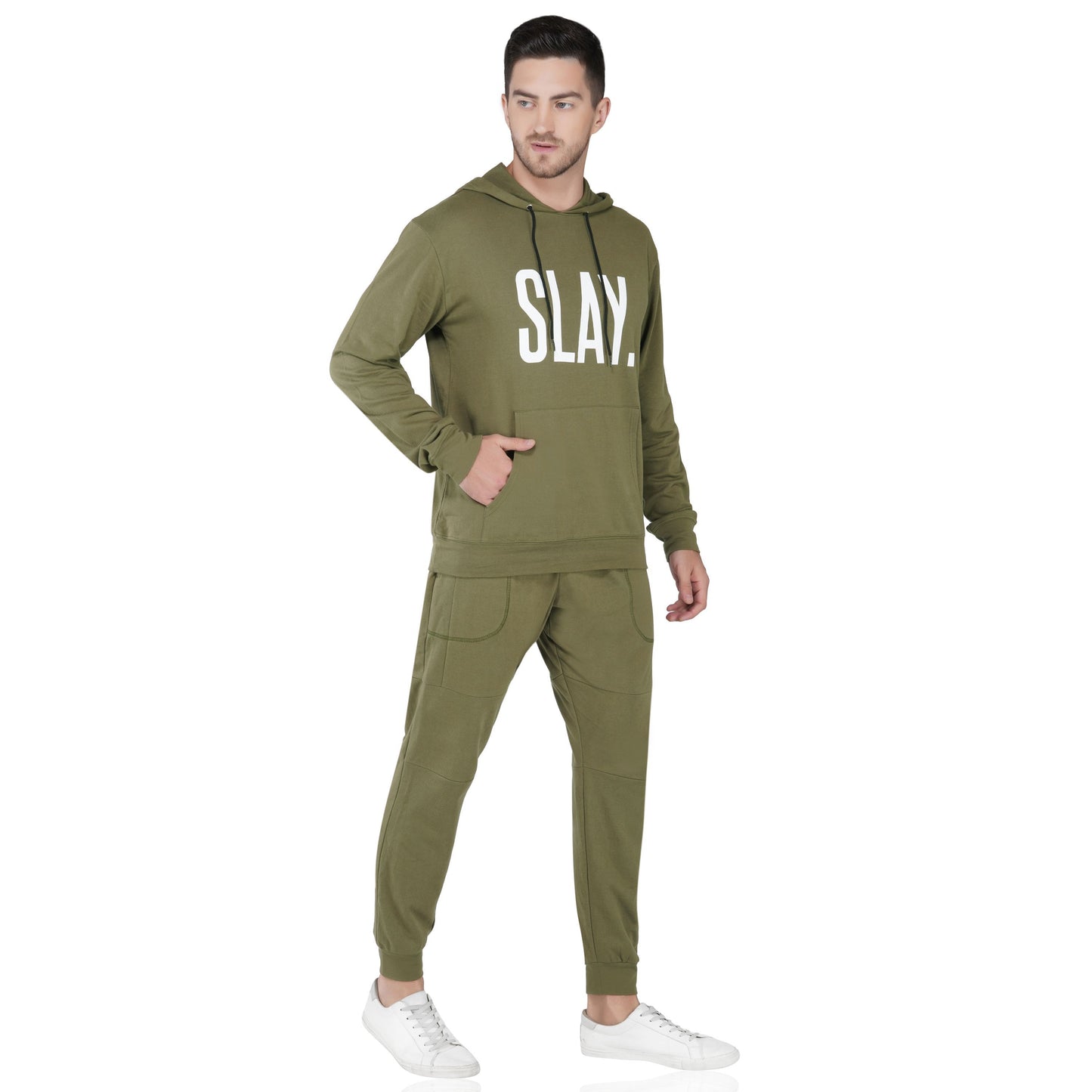 SLAY. Classic Men's Olive Green Tracksuit-clothing-to-slay.myshopify.com-Tracksuit