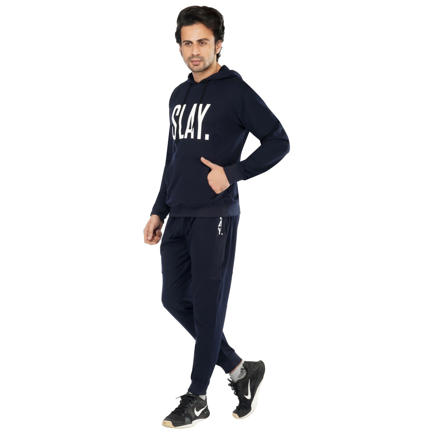 SLAY. Classic Men's Navy Blue Tracksuit-clothing-to-slay.myshopify.com-Tracksuit