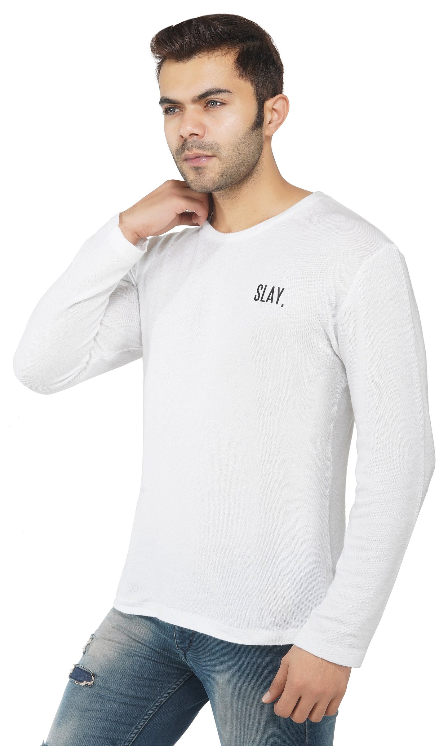 SLAY. Men's Pique Fabric Full Sleeves T-shirt-clothing-to-slay.myshopify.com-T-shirt