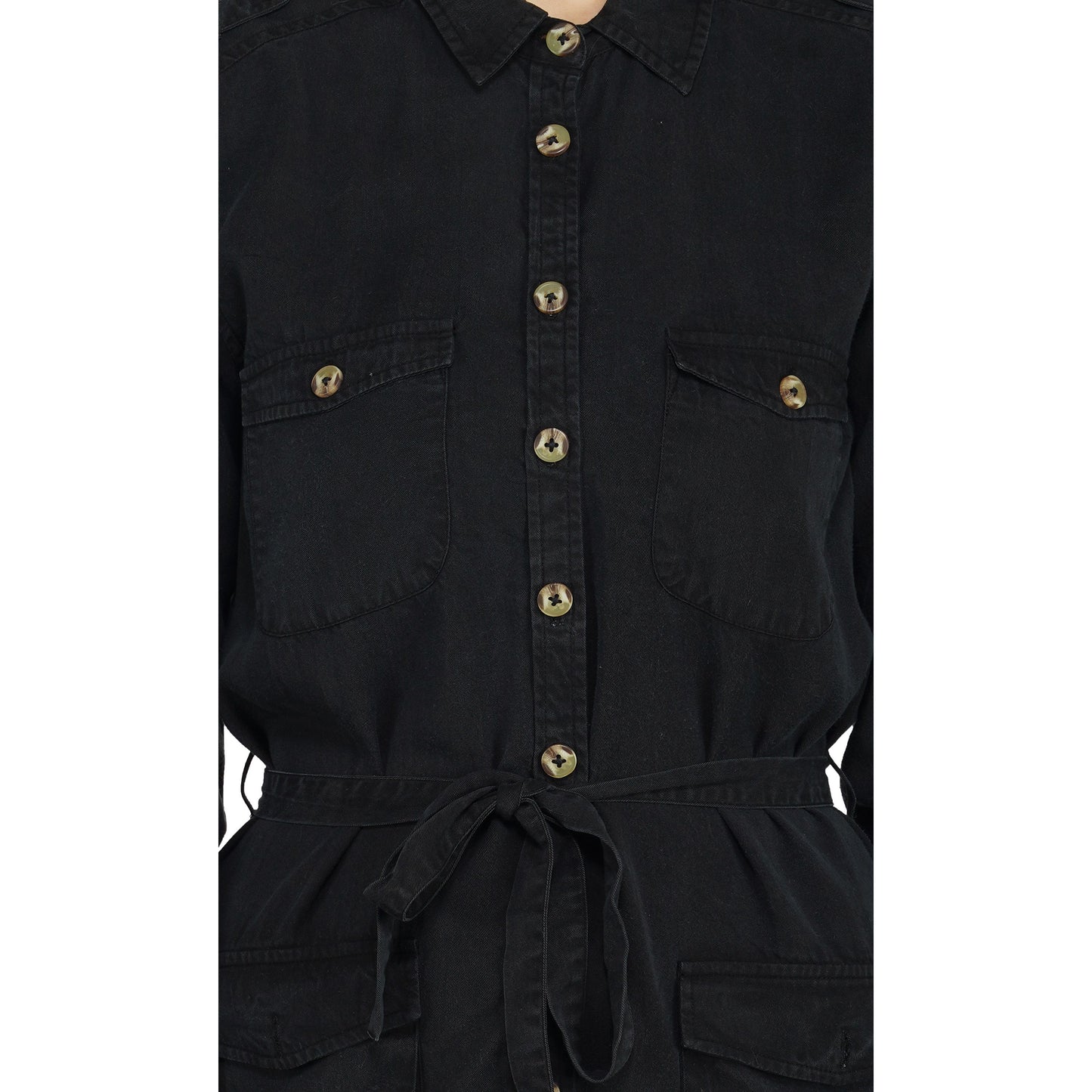 SLAY. Women's Wrinkle Resistant A-line Long Black Dress in Tencel Fabric-clothing-to-slay.myshopify.com-Dress