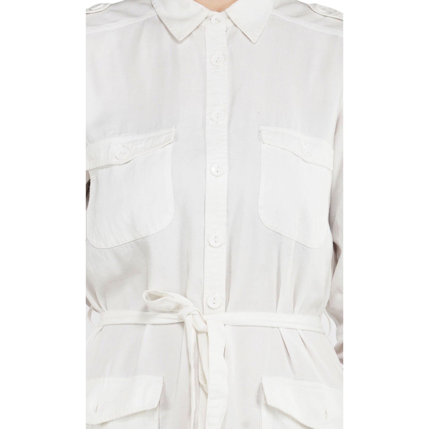 SLAY. Women's White Long Dress in Wrinkle Resistant Tencel Fabric-clothing-to-slay.myshopify.com-Dress