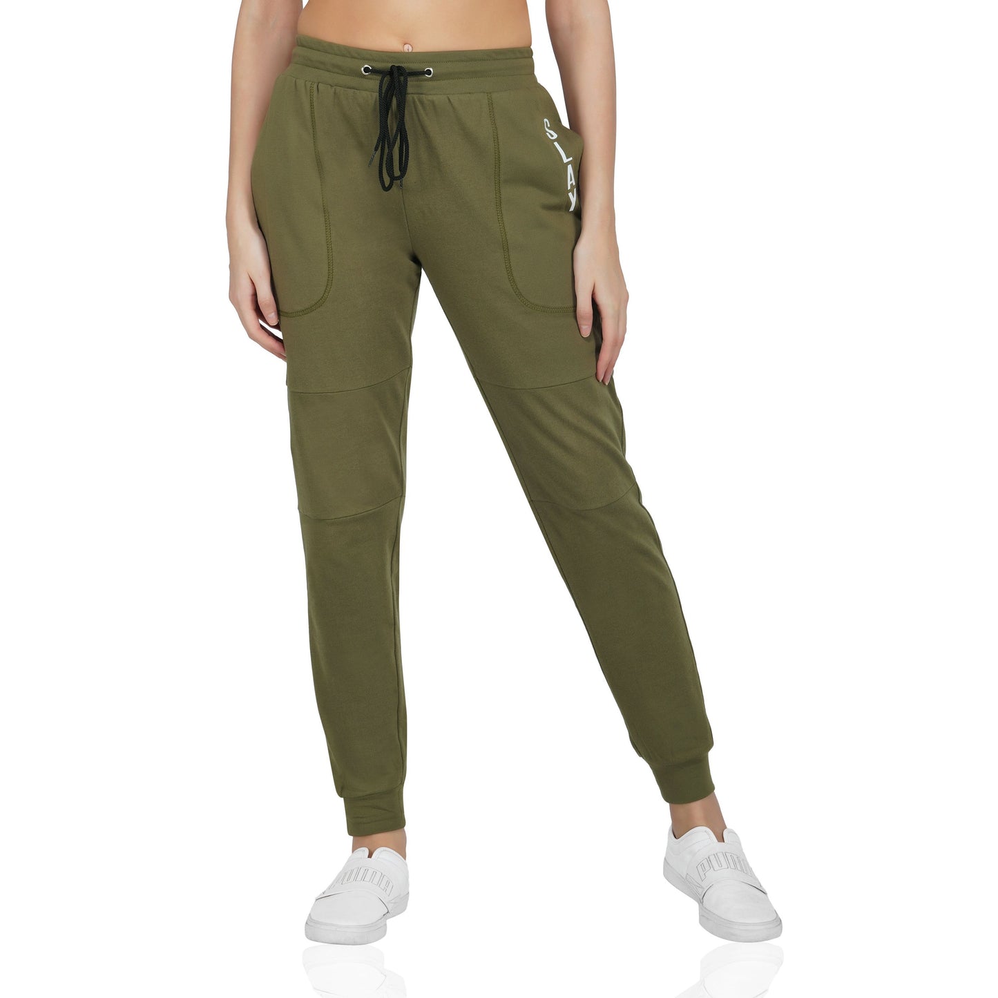SLAY. Women's Olive Green Joggers-clothing-to-slay.myshopify.com-Joggers