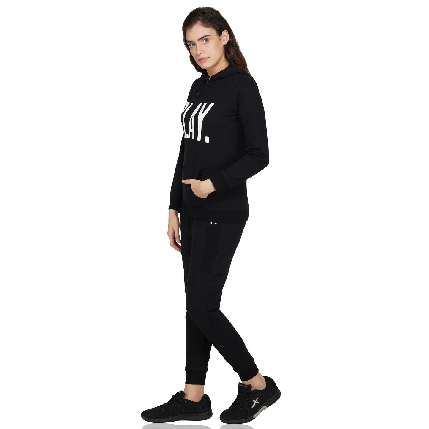 SLAY. Classic Women's Black Tracksuit-clothing-to-slay.myshopify.com-Tracksuit