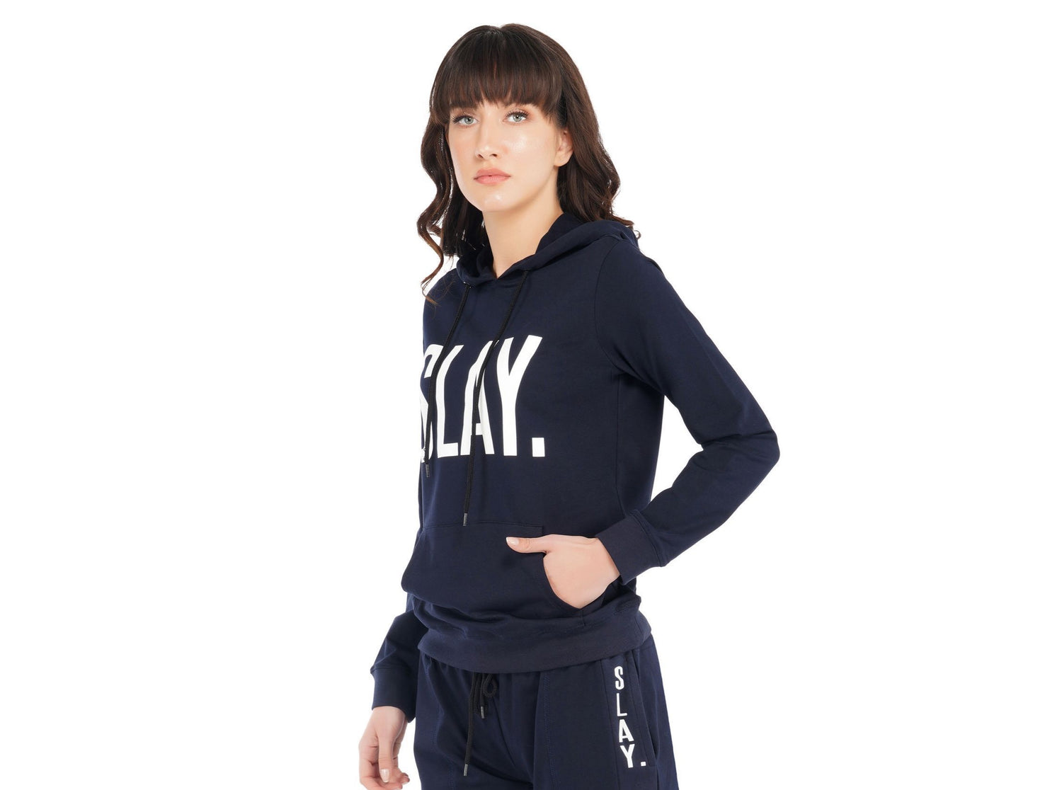SLAY. Classic Women's Navy Blue Hoodie-clothing-to-slay.myshopify.com-Tracksuit