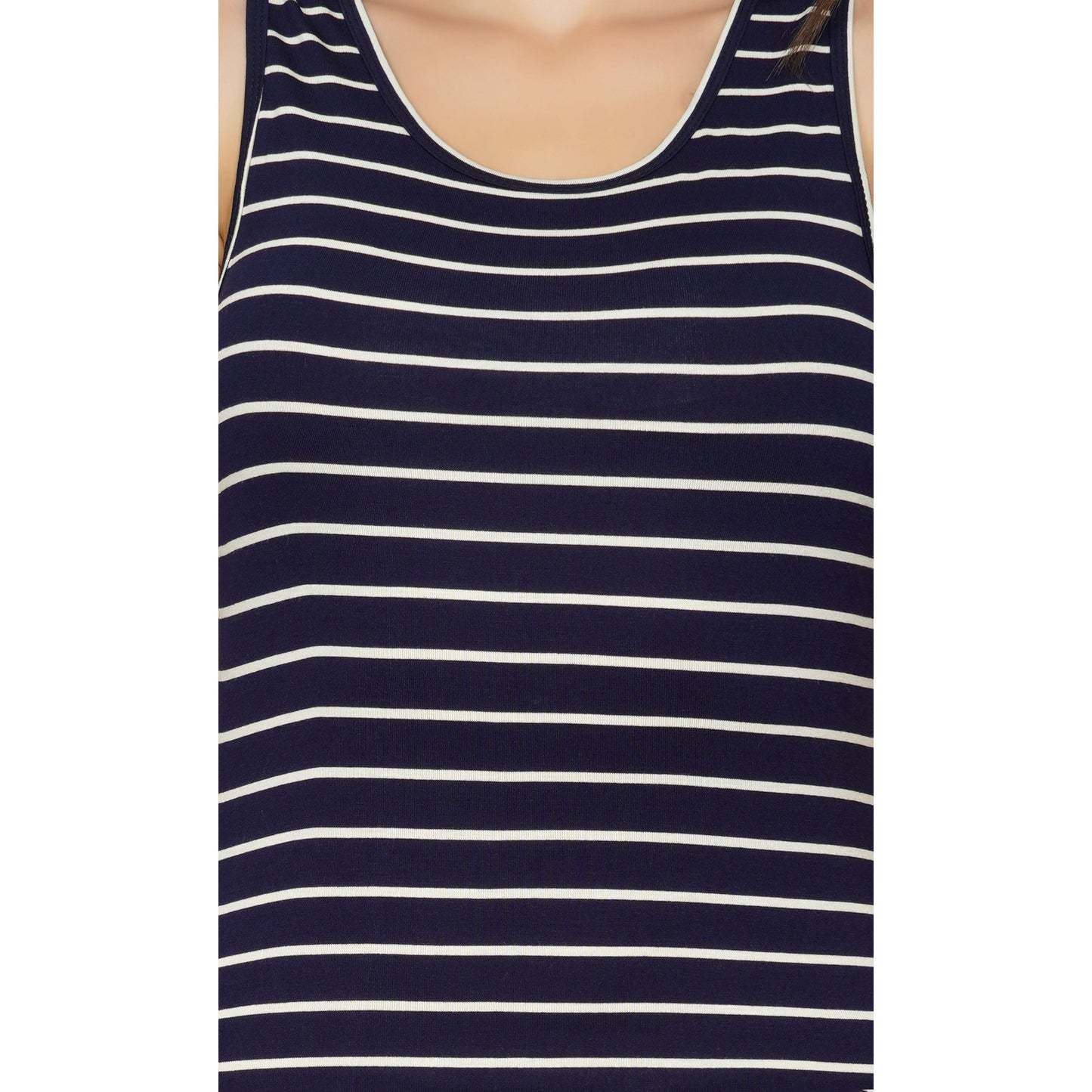 SLAY. Women's Navy Blue White Stripes T-shirt Dress-clothing-to-slay.myshopify.com-Tshirt