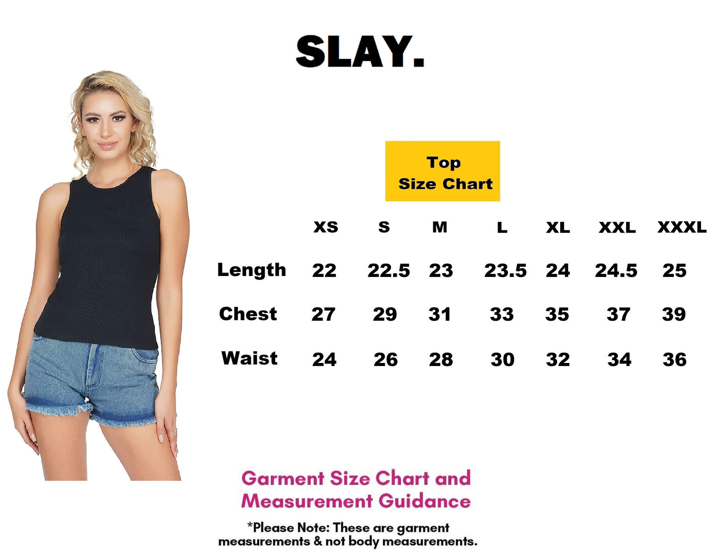 SLAY. Women's Black Sleeveless Rib Tank Top-clothing-to-slay.myshopify.com-Plain Tank Top