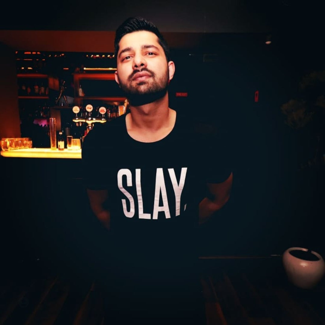 SLAY. Men's Black Printed T-Shirt