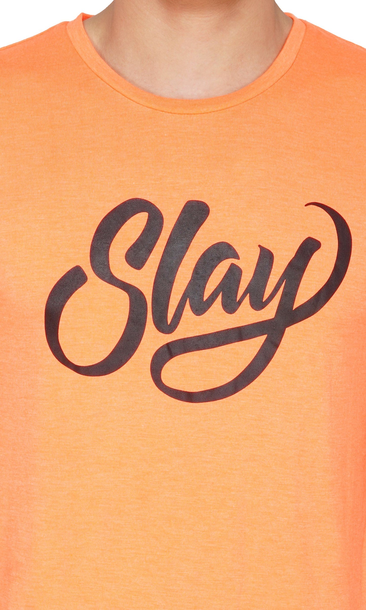SLAY. Sport Men's Printed Neon Orange T-shirt-clothing-to-slay.myshopify.com-T-Shirt