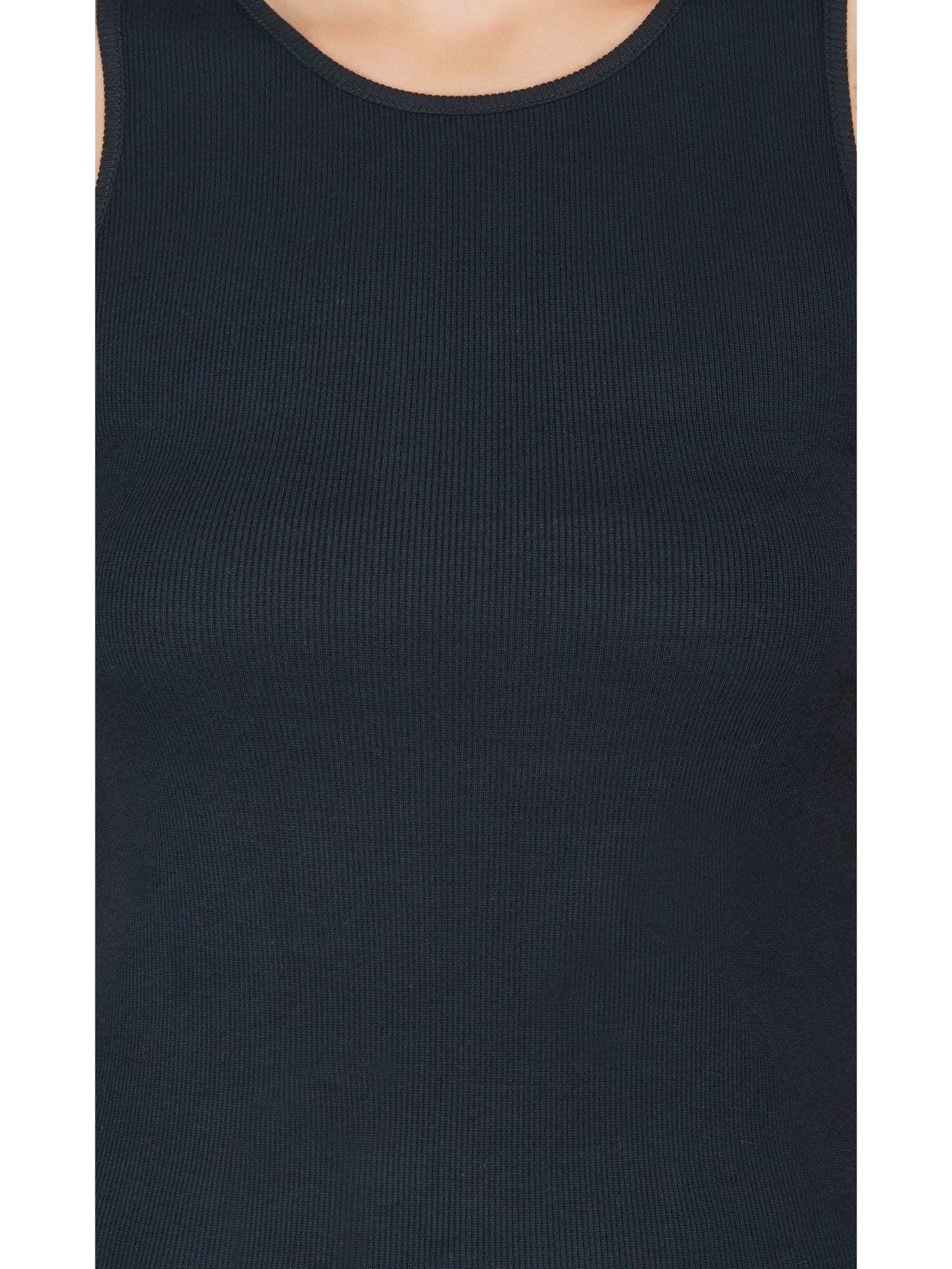 SLAY. Women's Black Sleeveless Rib Tank Top-clothing-to-slay.myshopify.com-Plain Tank Top