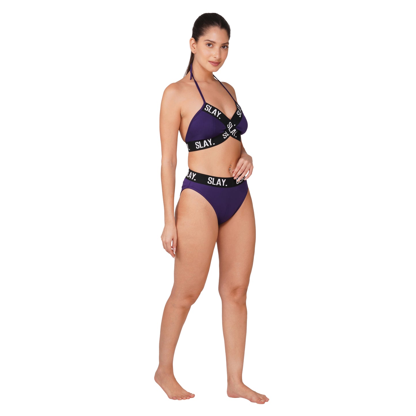 SLAY. Sport Women's Purple Bikini Set Swimwear