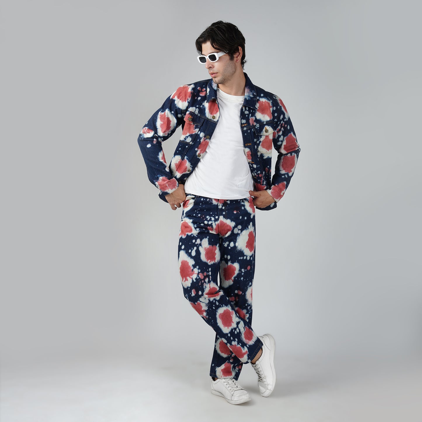 SLAY. Men's Tie Dye Denim Co-ord Set