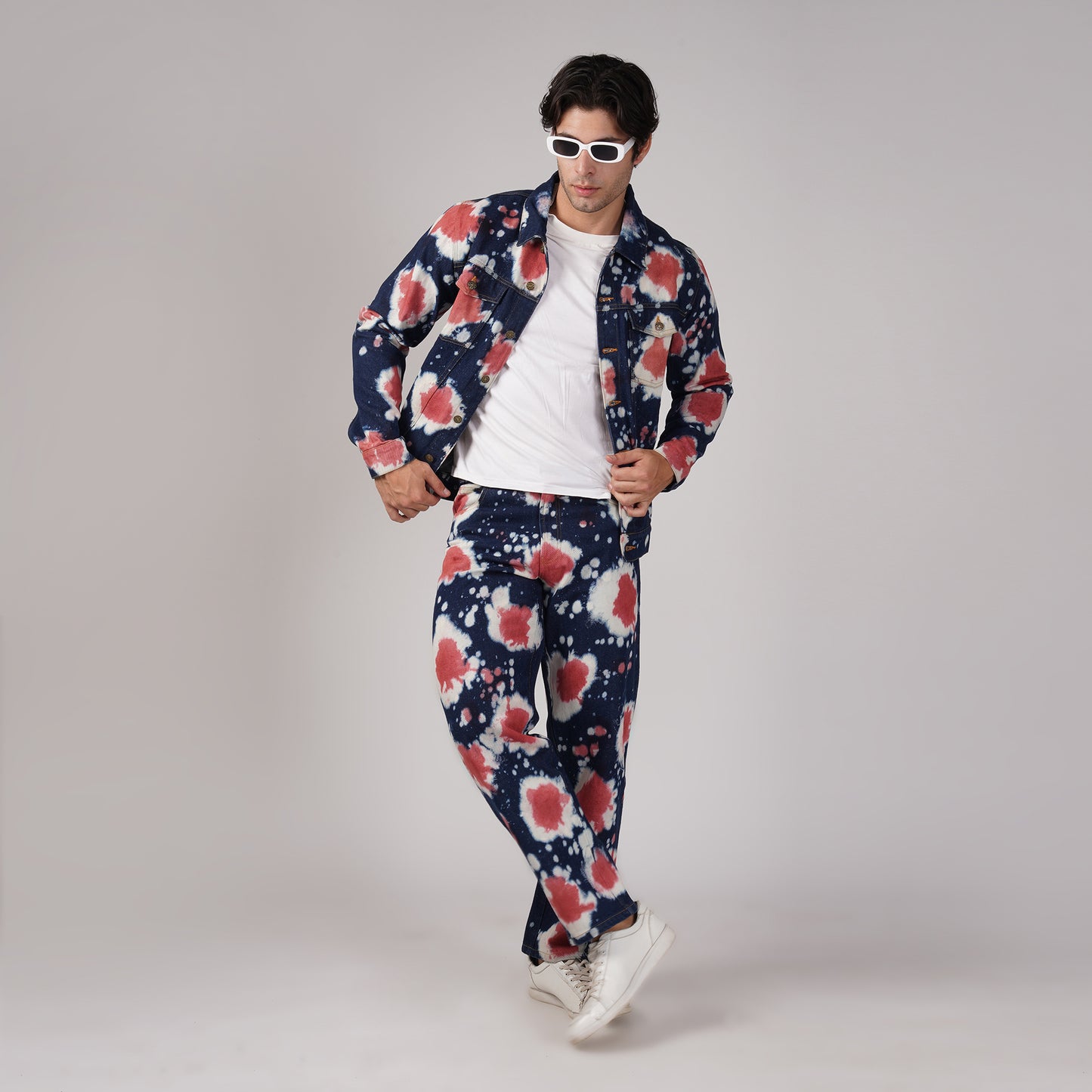 SLAY. Men's Tie Dye Denim Co-ord Set