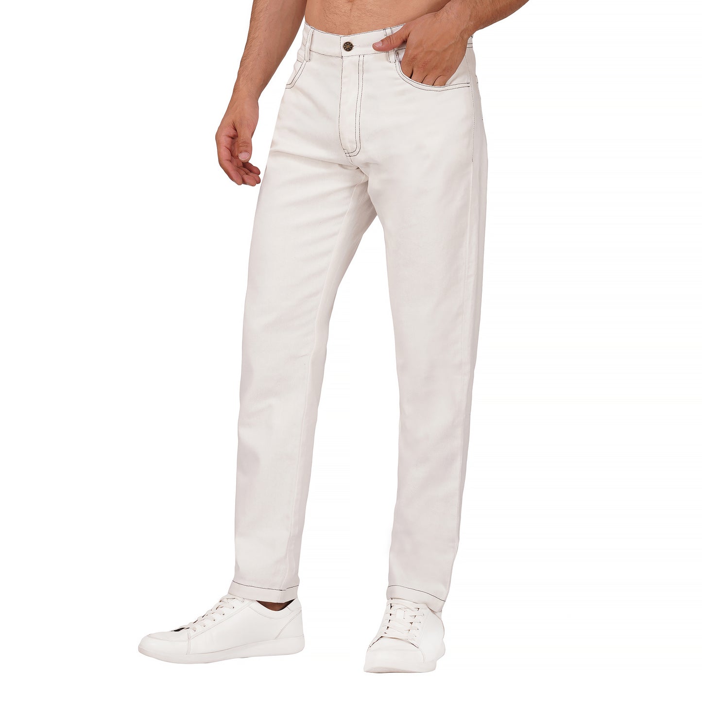 SLAY. Men's Off White Denim Jacket & Jeans Co-ord Set
