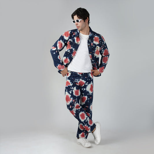 SLAY. Men's Tie Dye Denim Co-ord Set