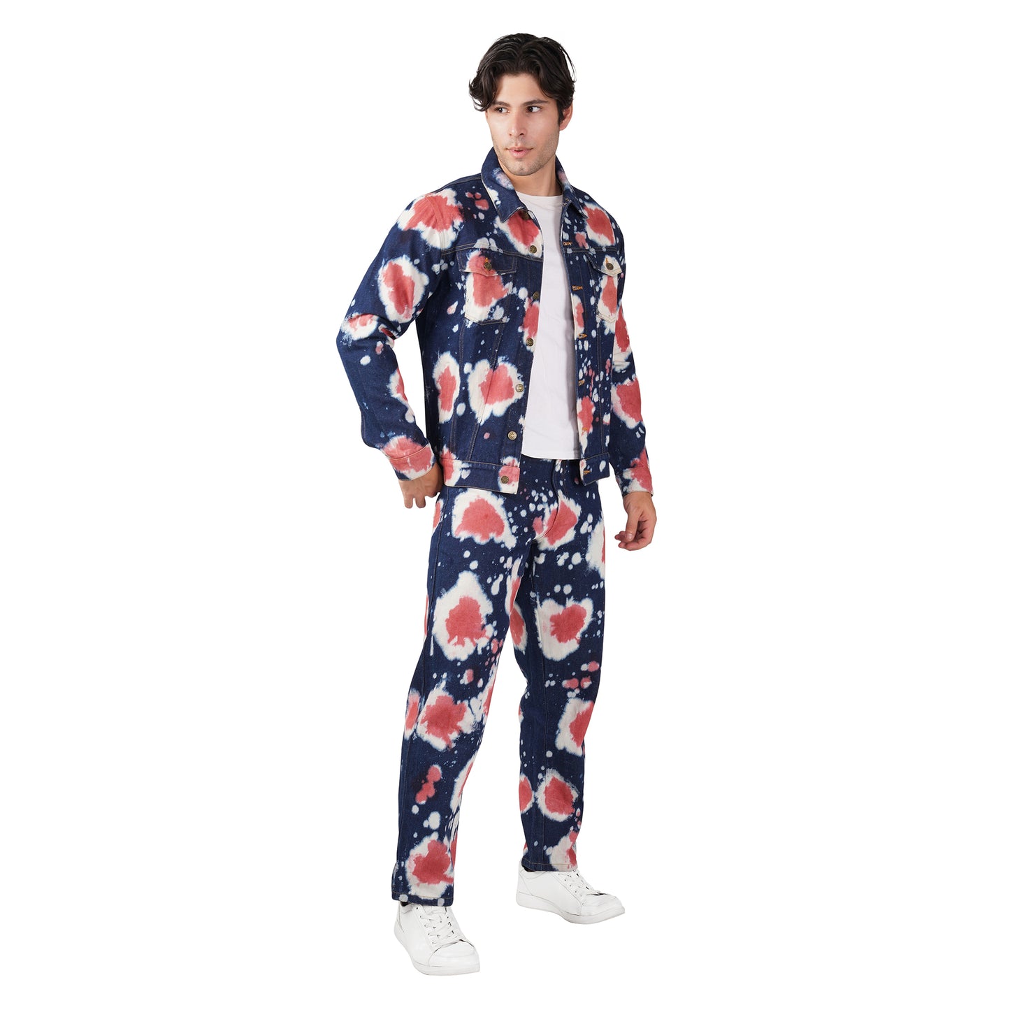 SLAY. Men's Tie Dye Denim Co-ord Set