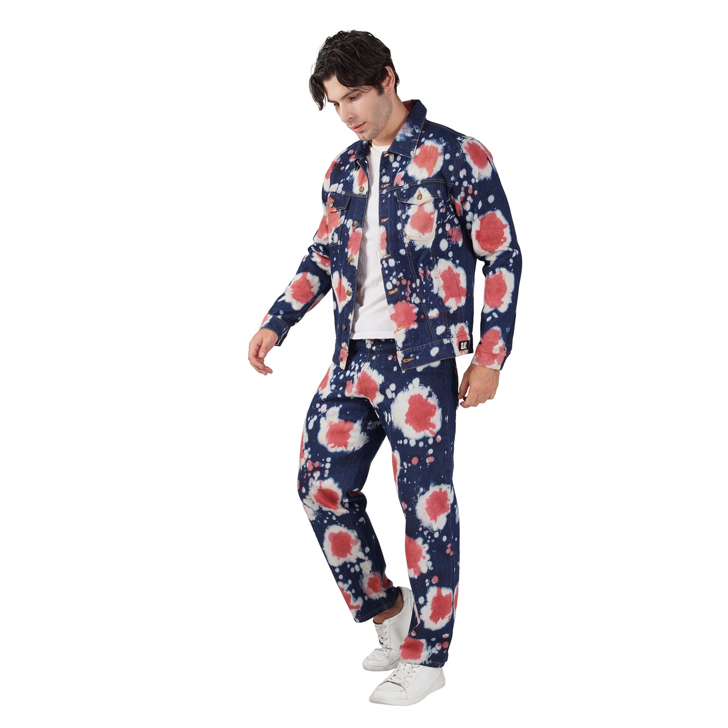 SLAY. Men's Tie Dye Denim Co-ord Set