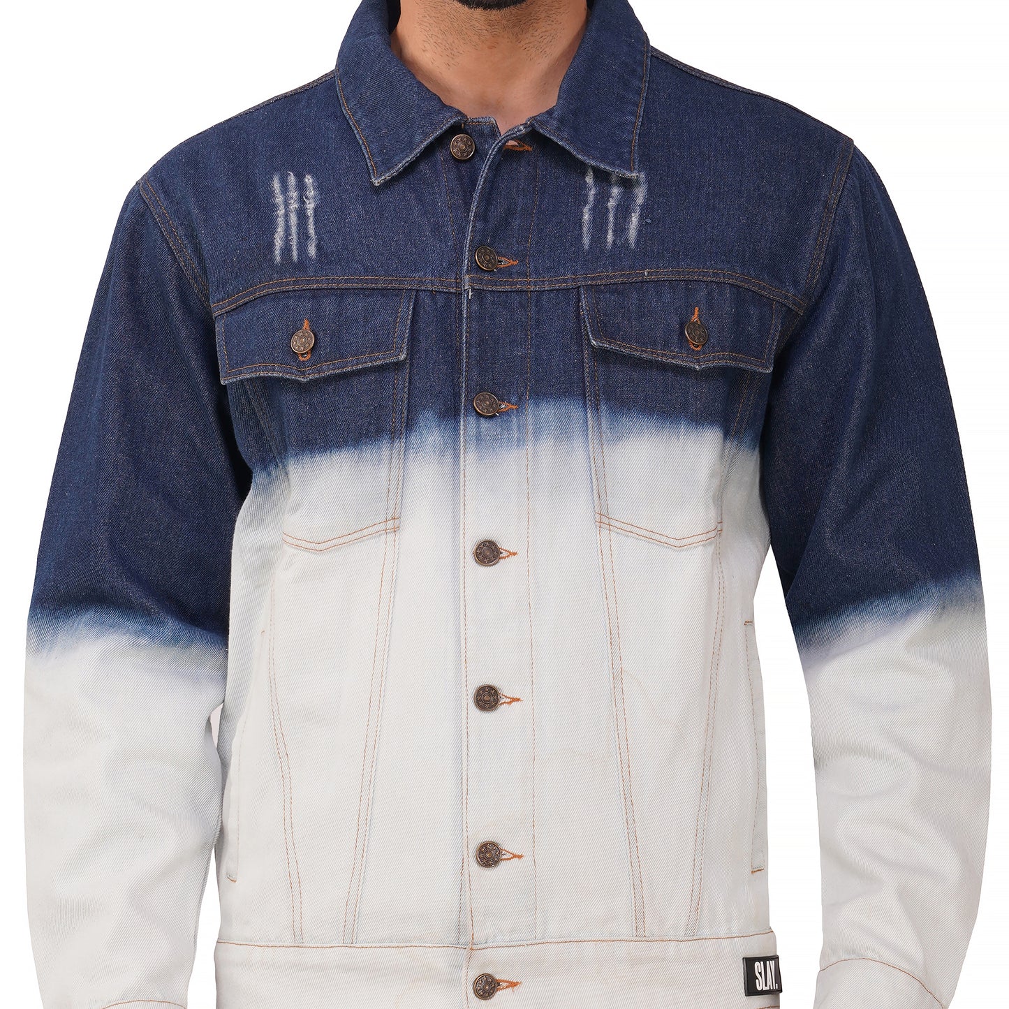 SLAY. Men's Blue Ombre Denim Jacket & Jeans Co-ord Set