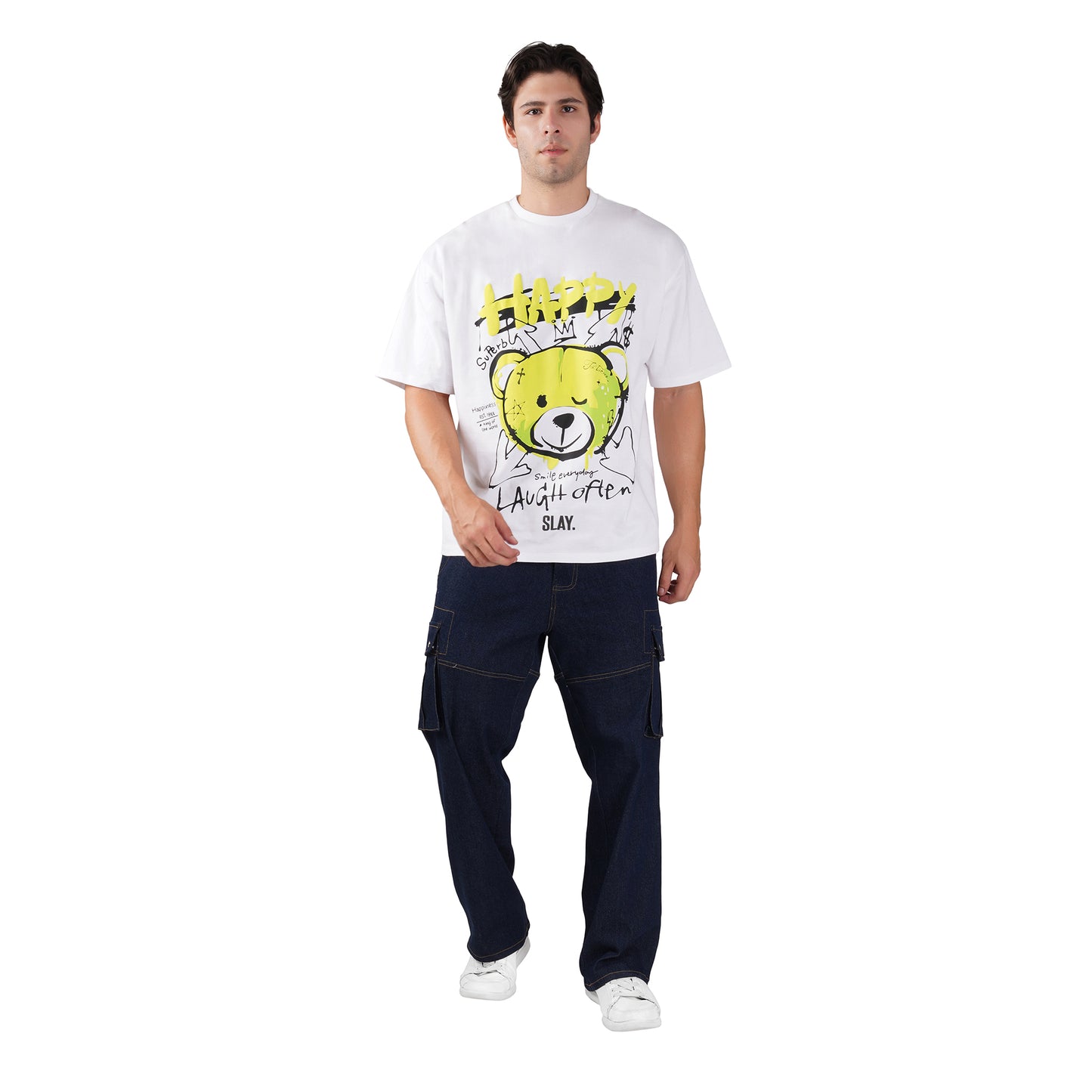 SLAY. Men's Teddy Bear Oversized Drop shoulder T shirt
