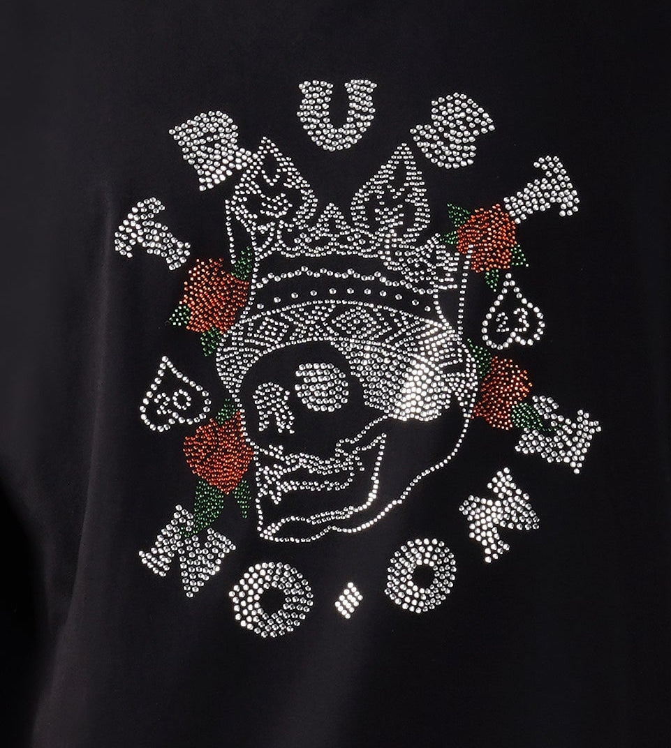 SLAY. Trust No One Crystal Embellised Oversized Hoodie