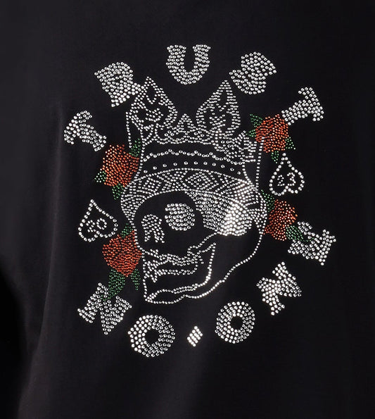 SLAY. Trust No One Crystal Embellised Oversized T-Shirt