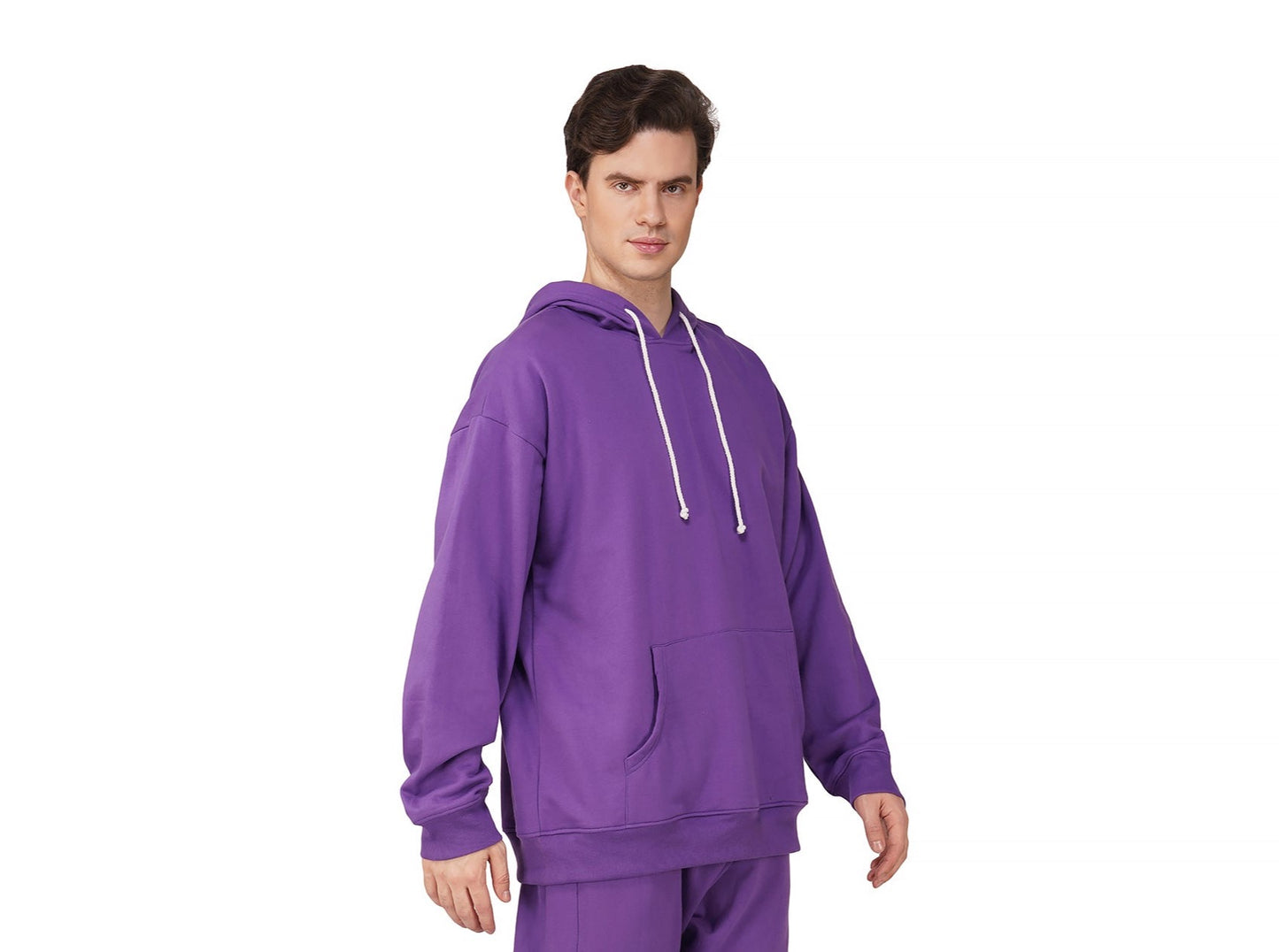 SLAY. Men's Purple Oversized Drop Shoulder Hoodie