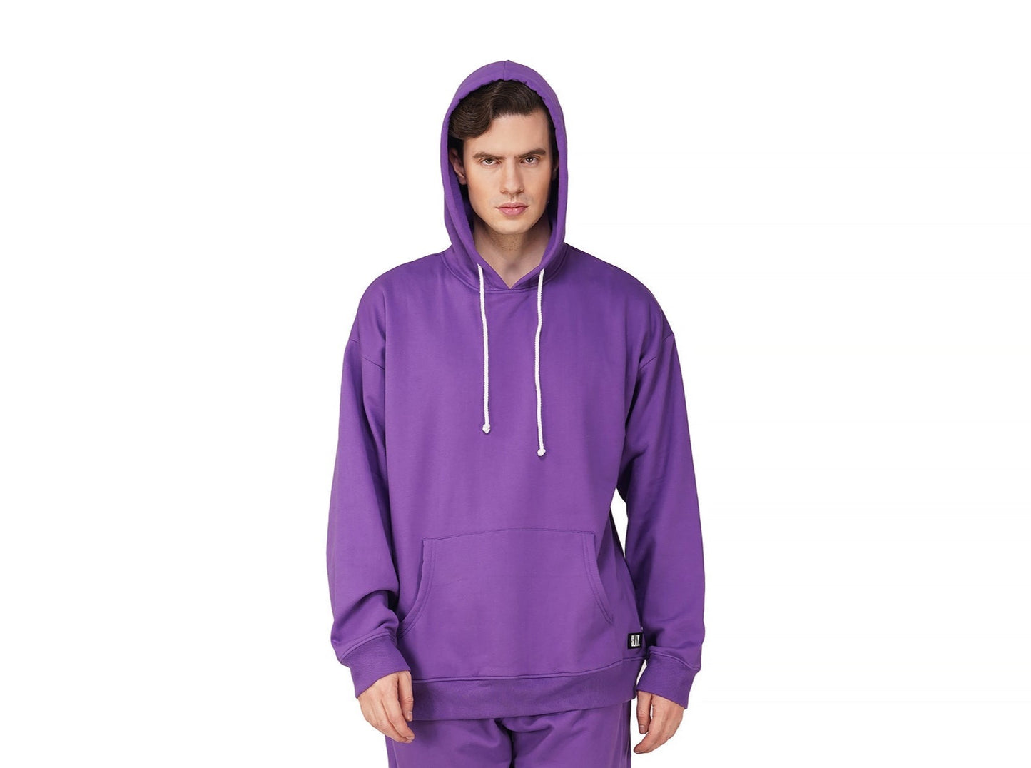 SLAY. Men's Purple Oversized Drop Shoulder Hoodie