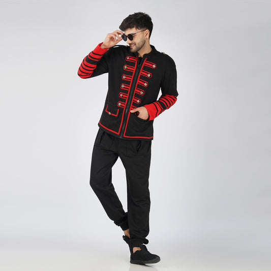 SLAY. Men's Gothic Steampunk Military Parade Casanova Jacket Cardigan Tunic Rock Army Outwear Co-ord Set