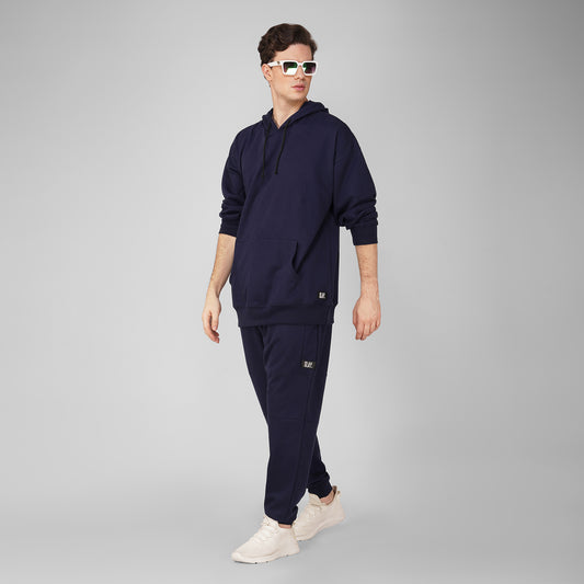 SLAY. Men's Navy Oversized Drop Shoulder Hoodie & Joggers Co-ord Set