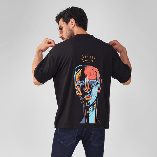 SLAY. Men's Graffiti King Oversized Drop shoulder T shirt