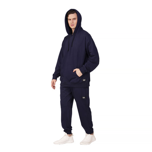 SLAY. Men's Navy Oversized Drop Shoulder Hoodie & Joggers Co-ord Set