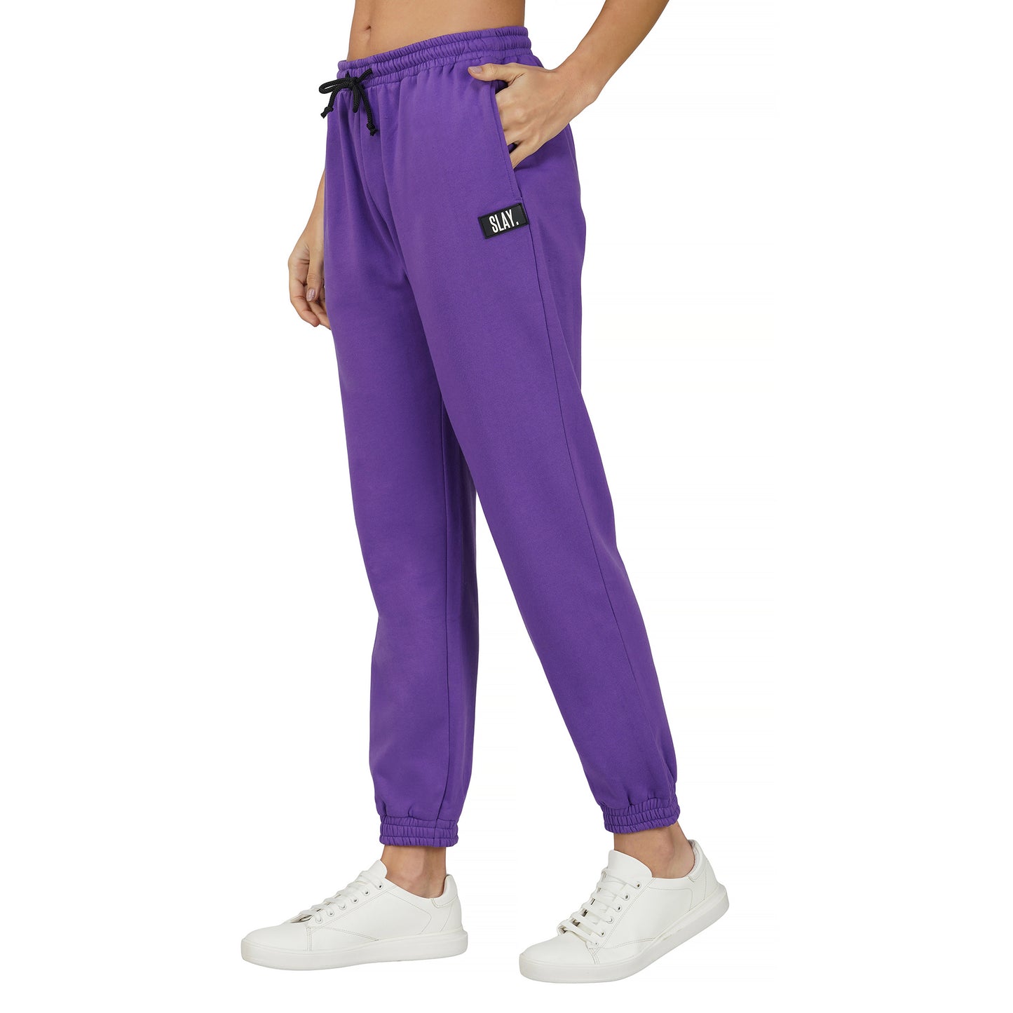 SLAY. Women's Purple Oversized Drop Shoulder Hoodie & Joggers Co-ord Set