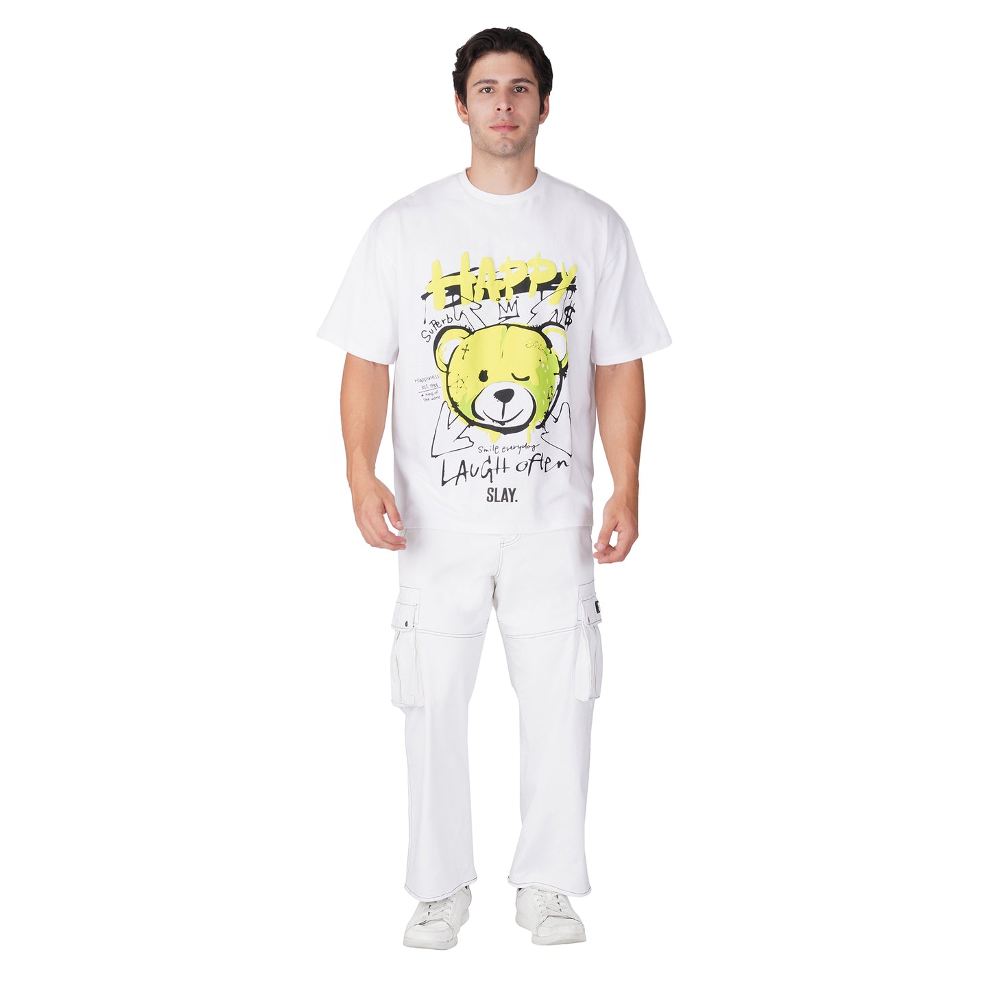 SLAY. Men's Teddy Bear Oversized Drop shoulder T shirt
