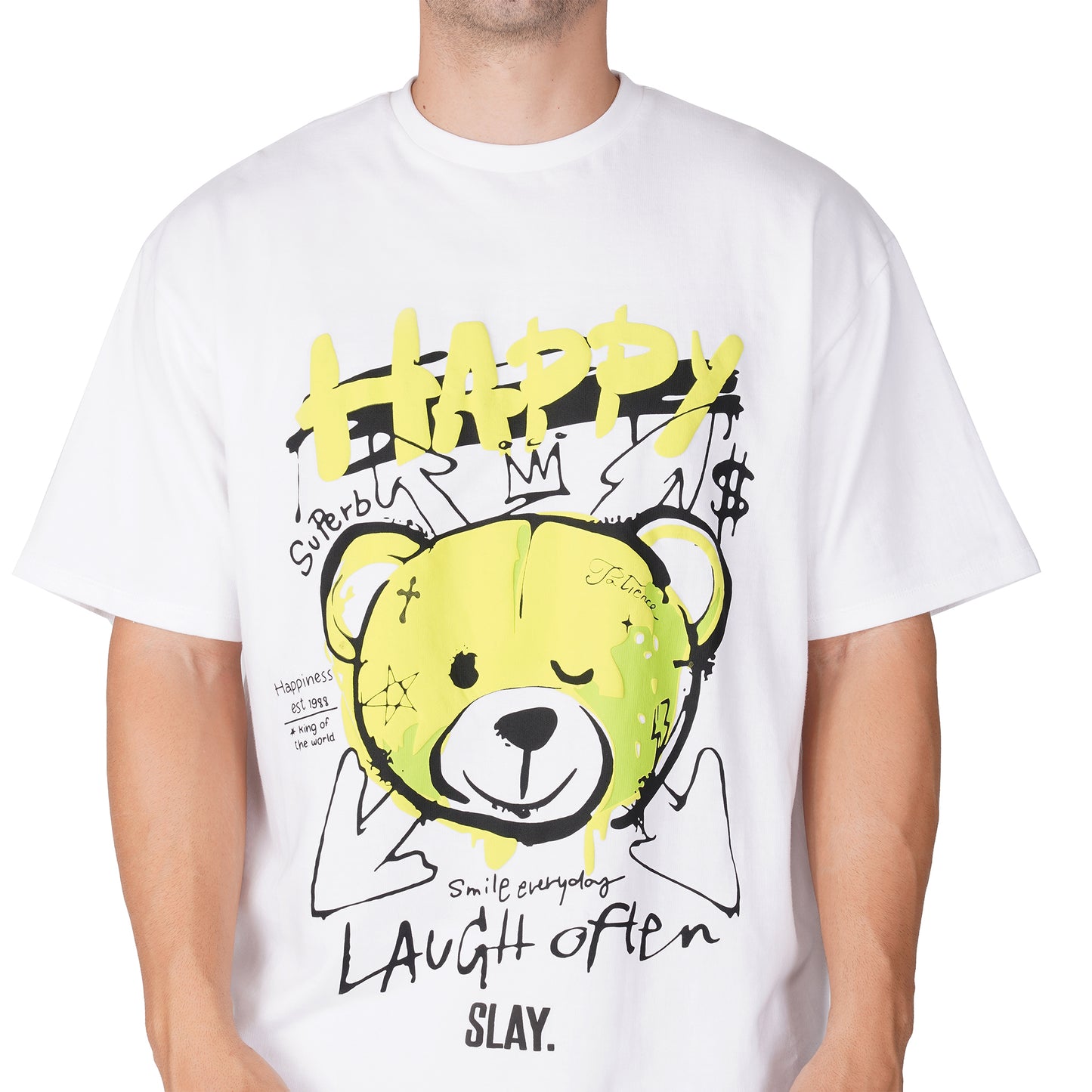 SLAY. Men's Teddy Bear Oversized Drop shoulder T shirt