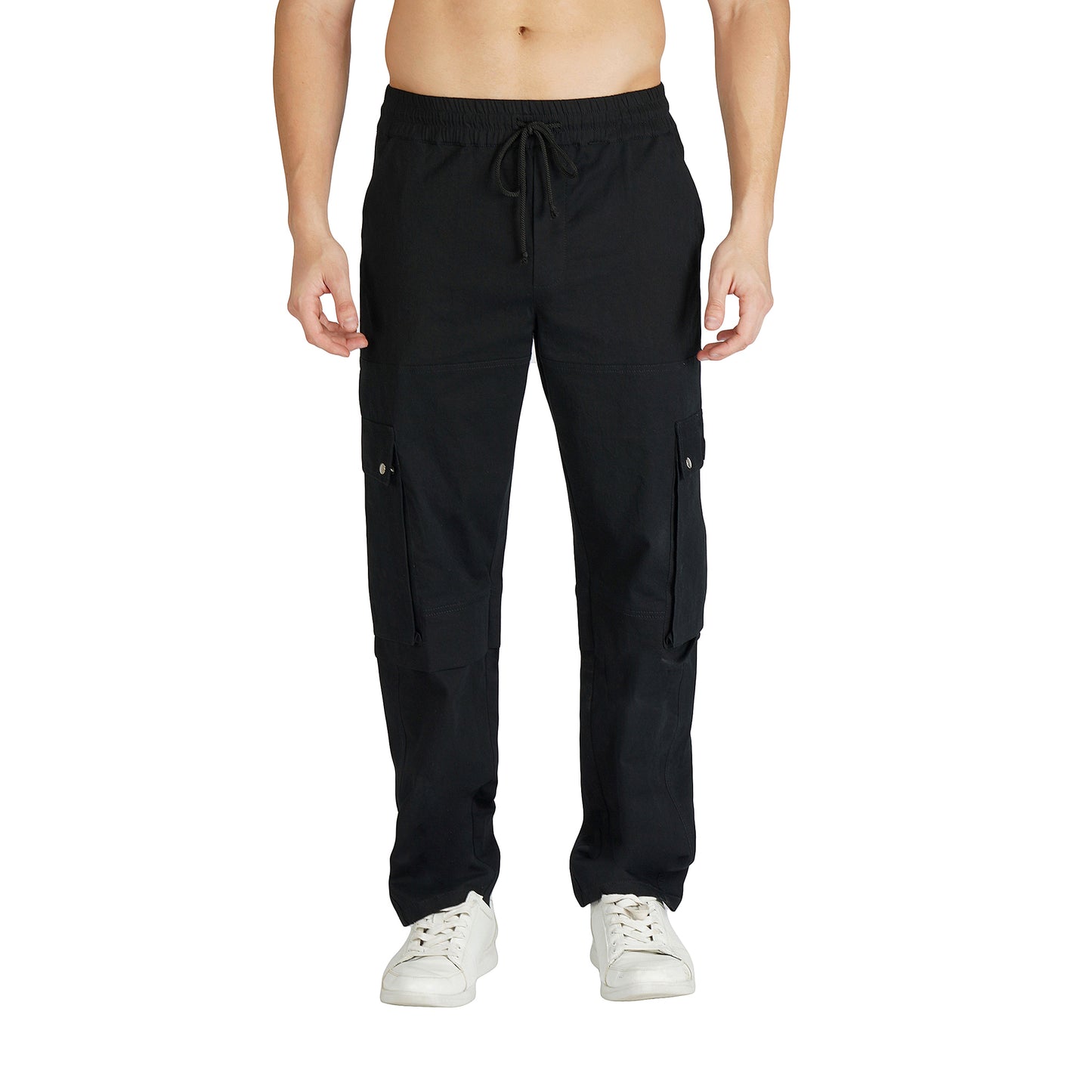 SLAY. Men's Black Slim Fit Cargo Pants