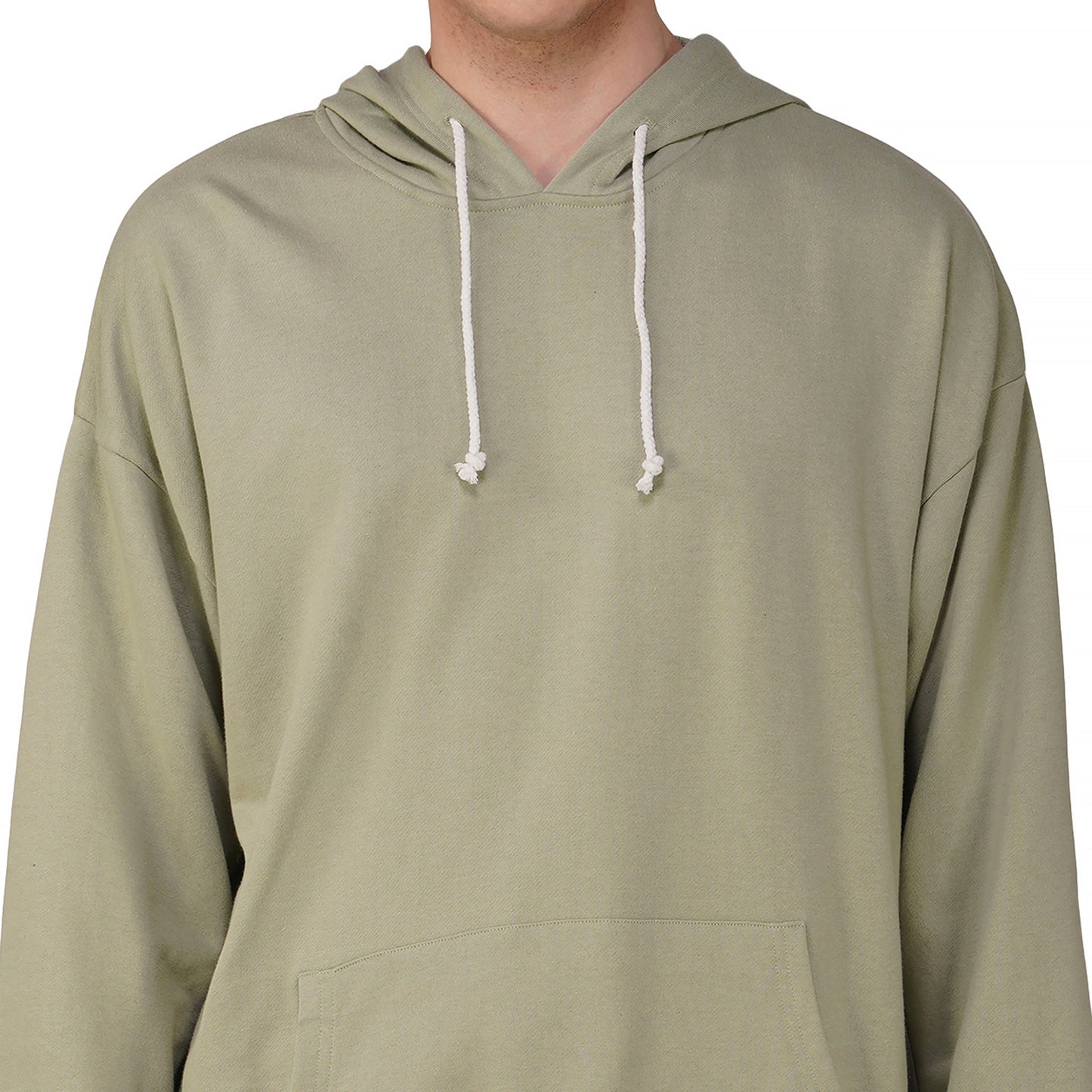 SLAY. Men's Light Olive Oversized Drop Shoulder Hoodie